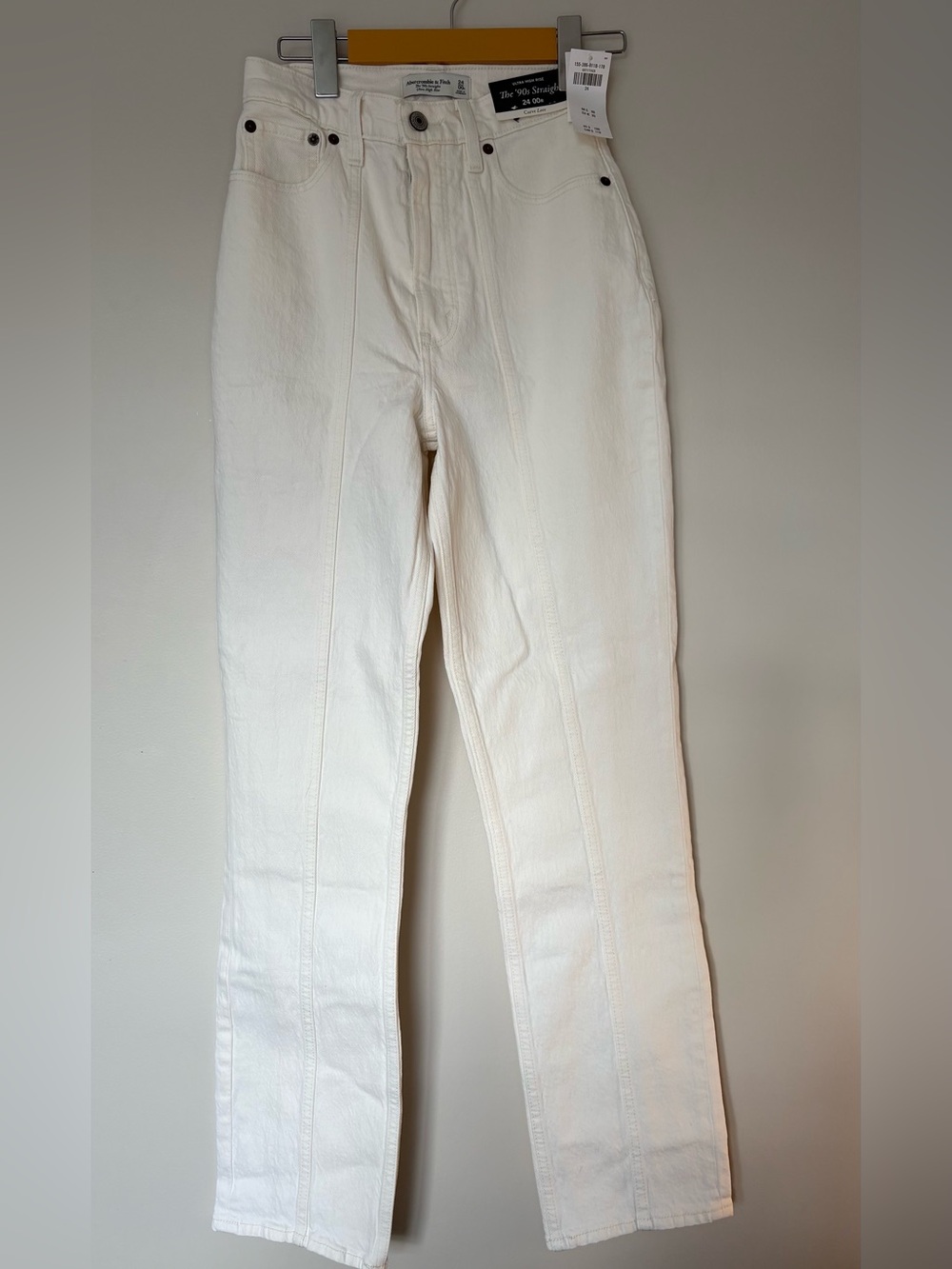 Abercrombie & Fitch 90’s straight curve love cream jeans